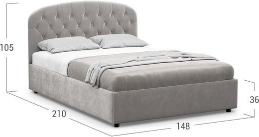 Кровать двуспальная Bianca New 140х200 Модель 1227