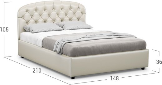 Кровать двуспальная Bianca New 140х200 Модель 1227