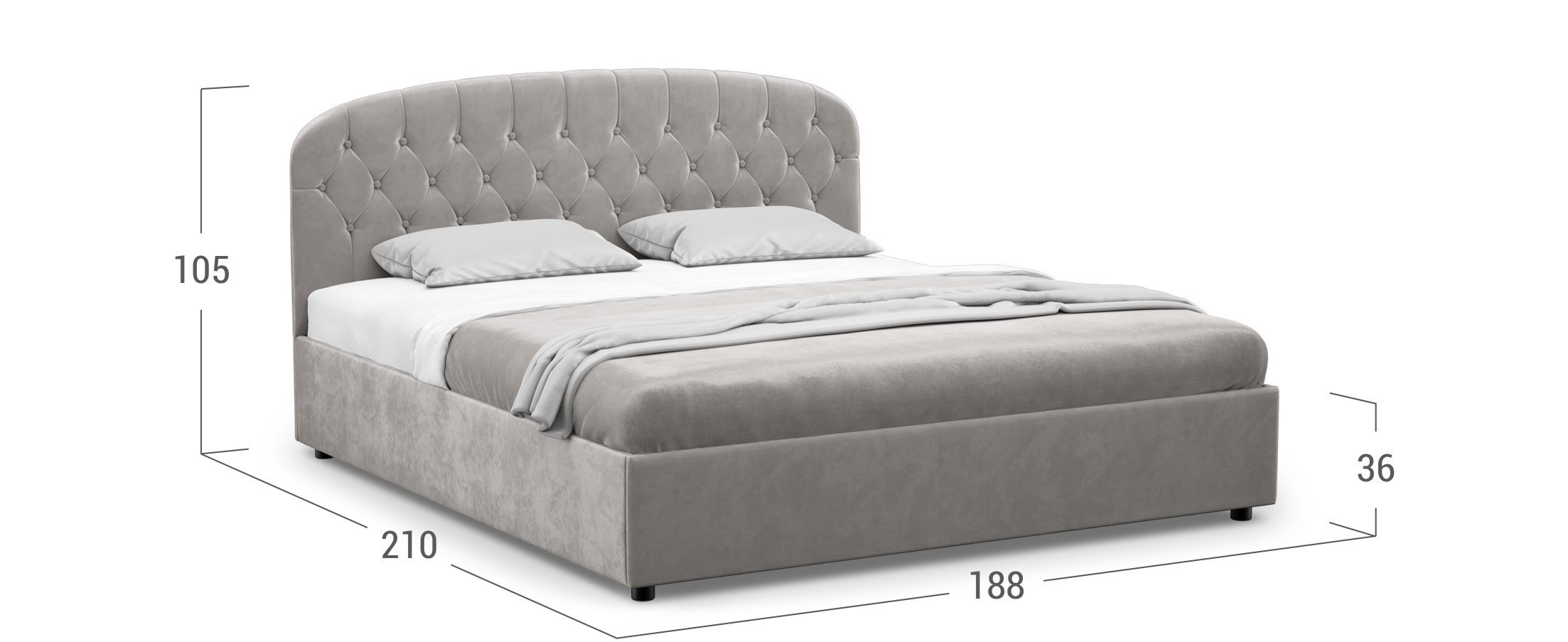 Кровать двуспальная Bianca New 180х200 Модель 1227