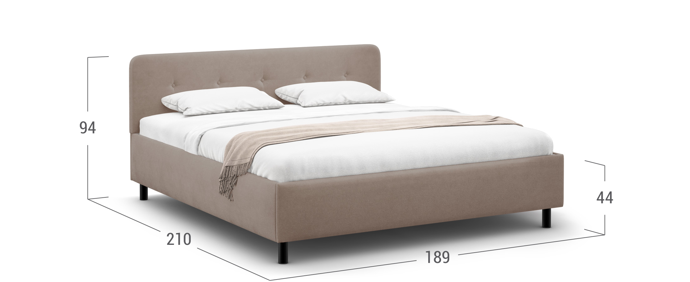 Кровать двуспальная Aiko New 180х200 Модель 1232