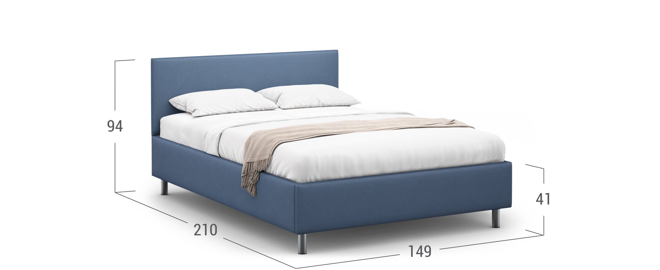 Кровать двуспальная Nova New 140х200 Модель 1230
