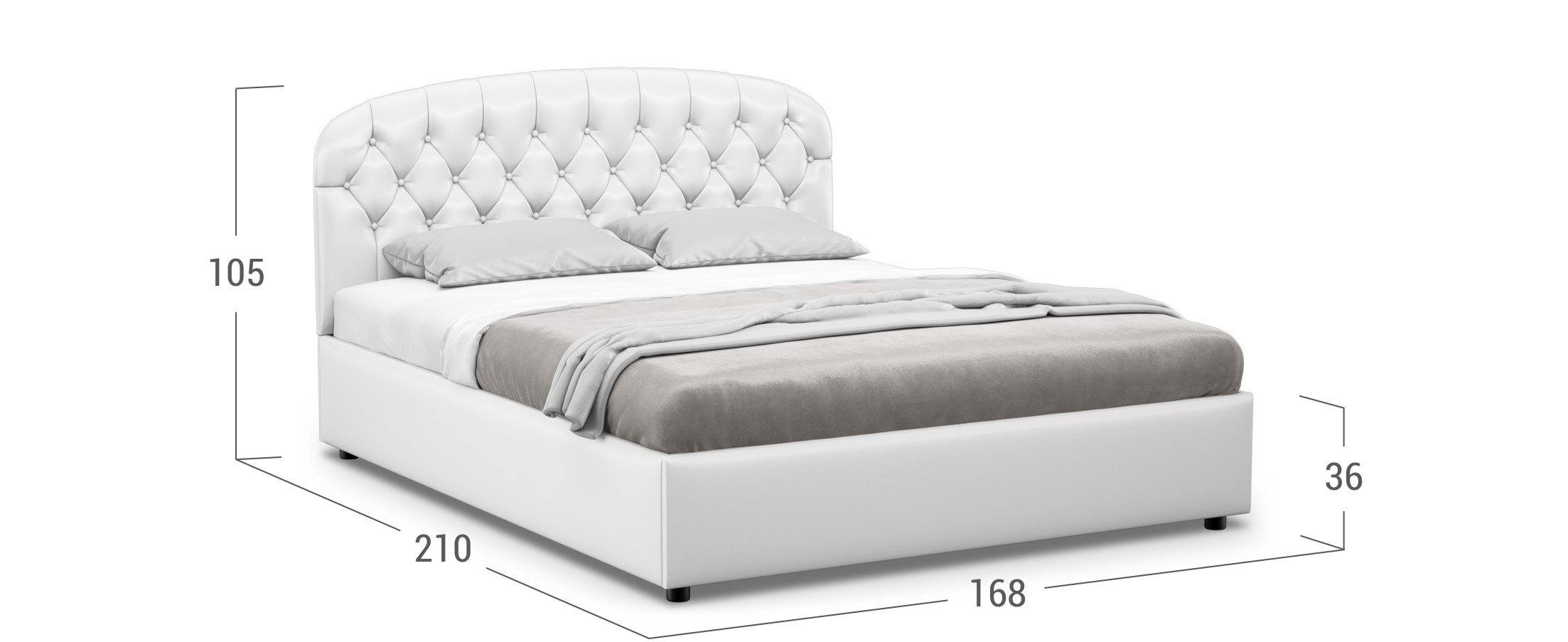 Кровать двуспальная Bianca New 160х200 Модель 1227