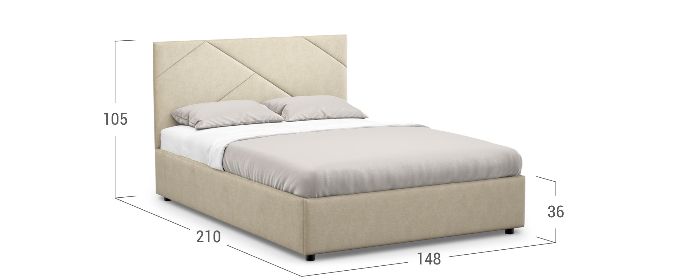 Кровать двуспальная Alba New 140х200 Модель 1226