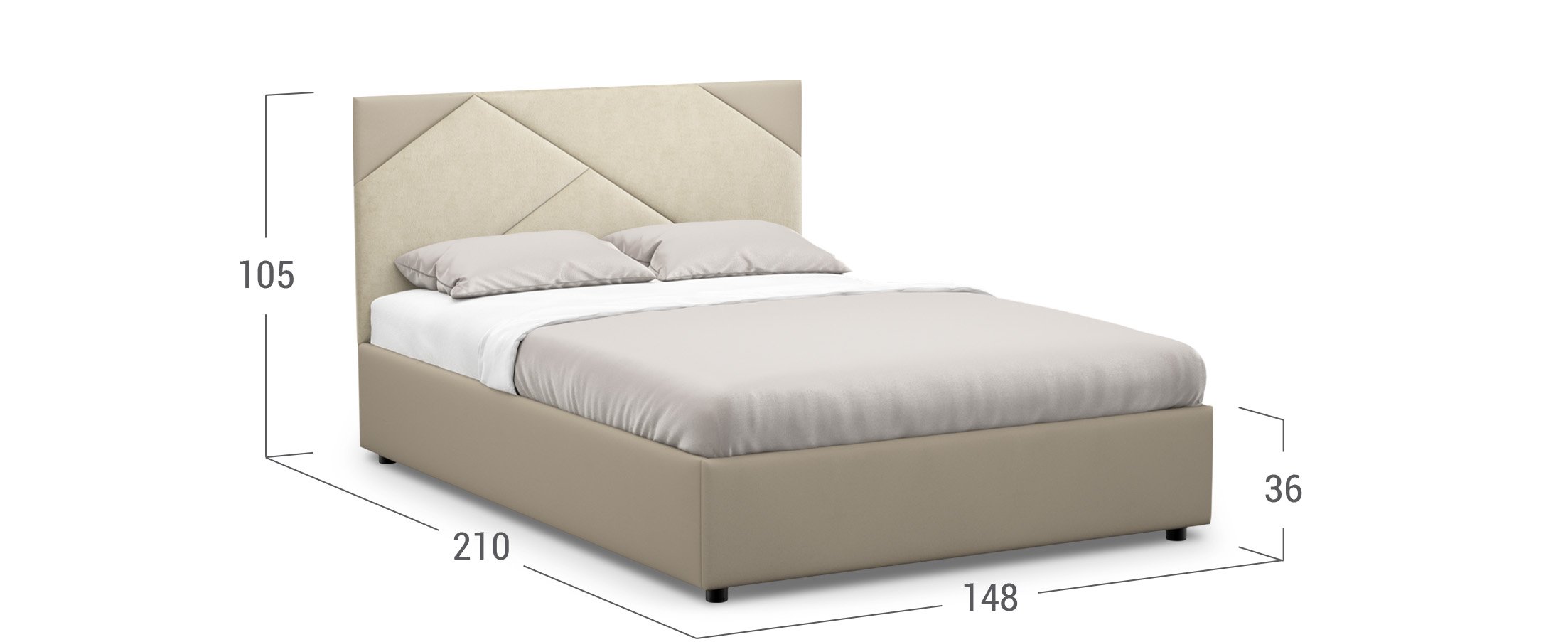 Кровать двуспальная Alba New 140х200 Модель 1226