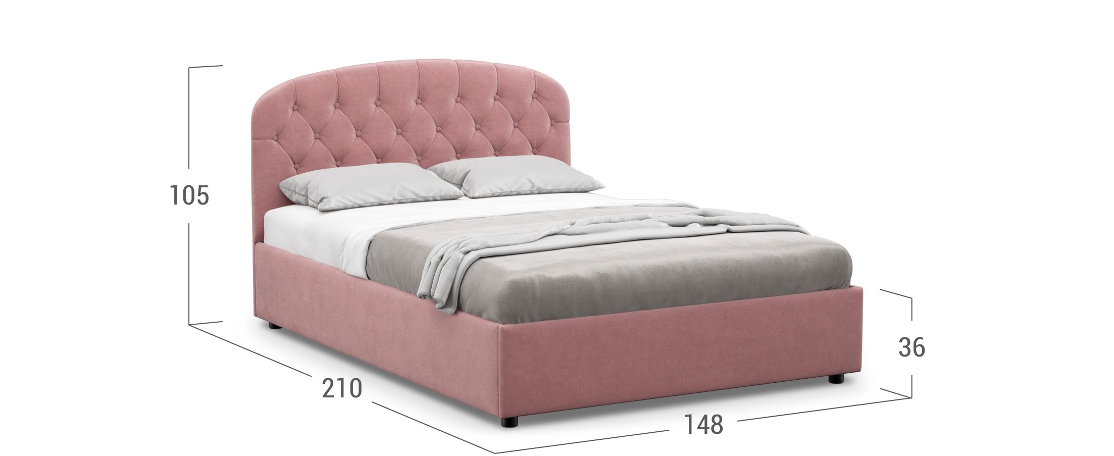 Кровать двуспальная Bianca New 140х200 Модель 1227