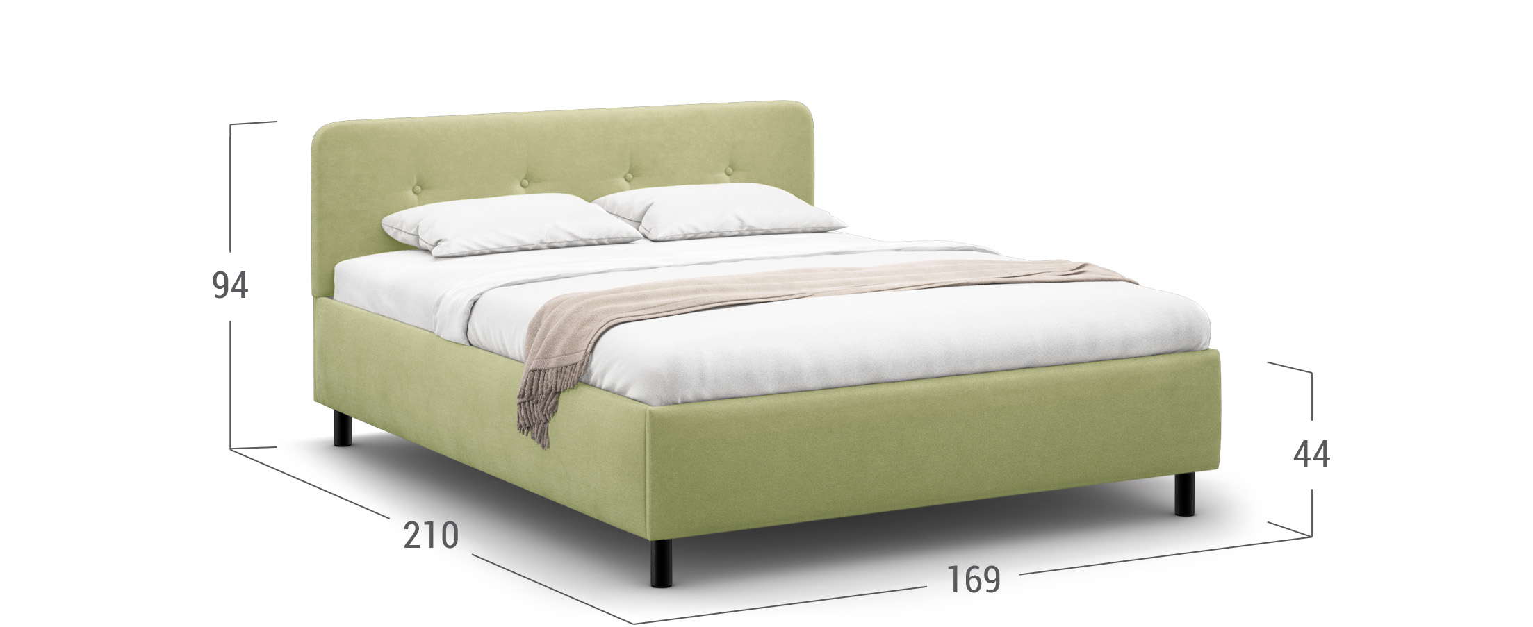 Кровать двуспальная Aiko New 160х200 Модель 1232