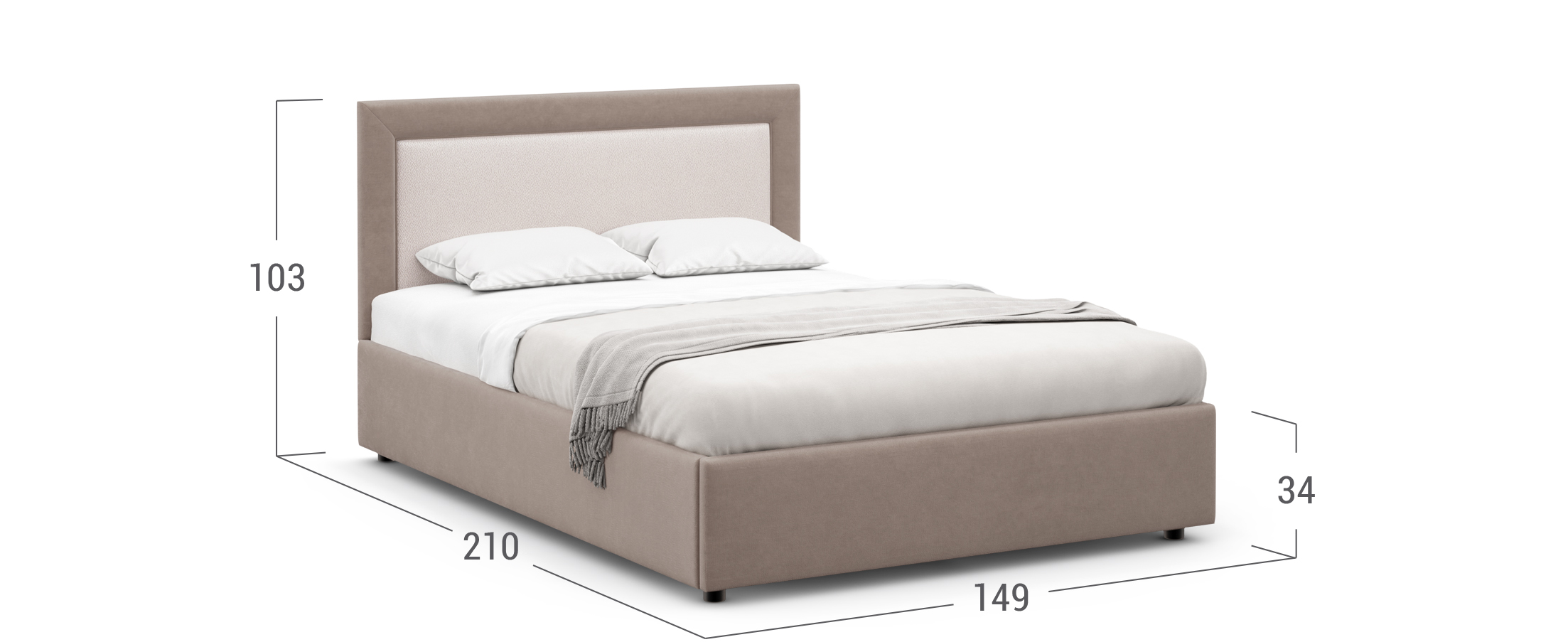 Кровать двуспальная Nikki New 140х200 Модель 1228