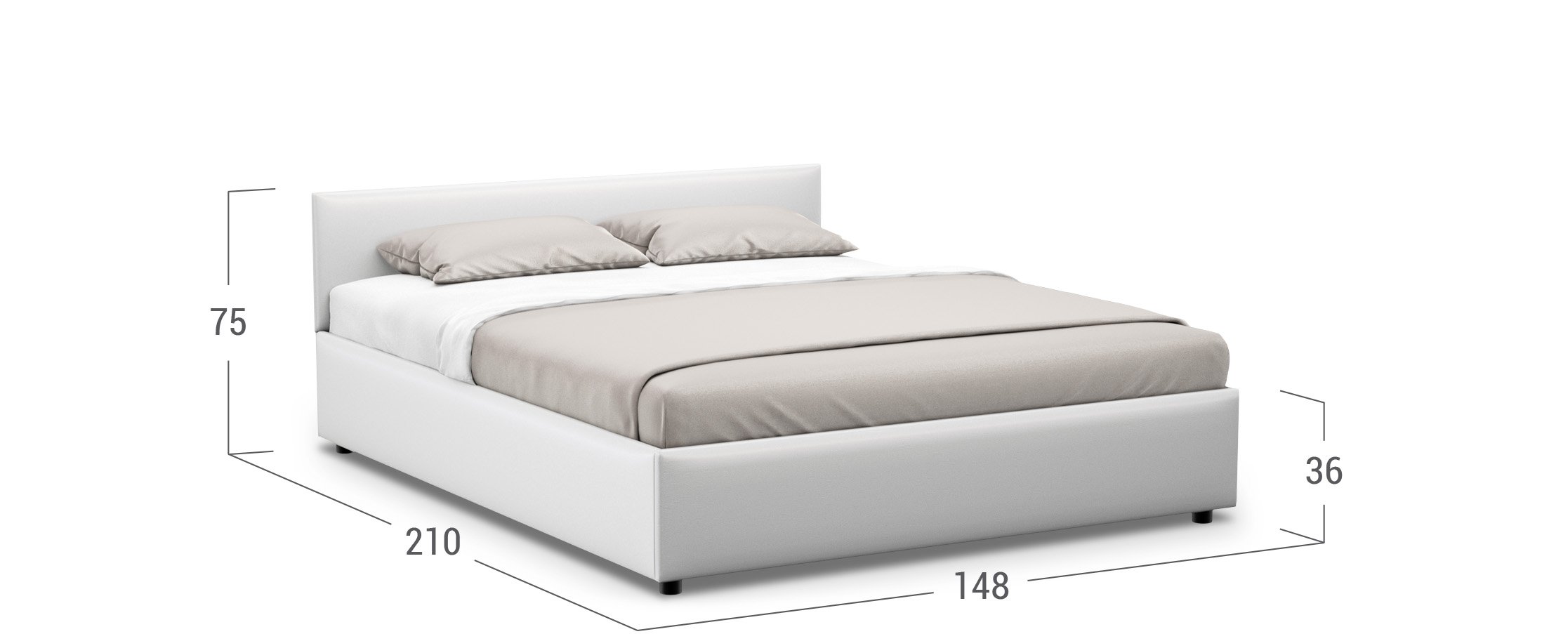 Кровать двуспальная Prima Classic New 140х200 Модель 1220