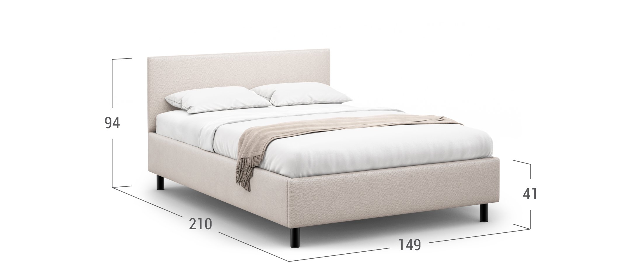 Кровать двуспальная Nova New 140х200 Модель 1230