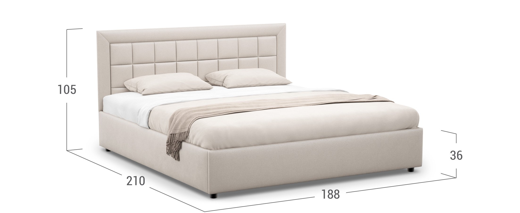 Кровать двуспальная Noemi New 180х200 Модель 1222