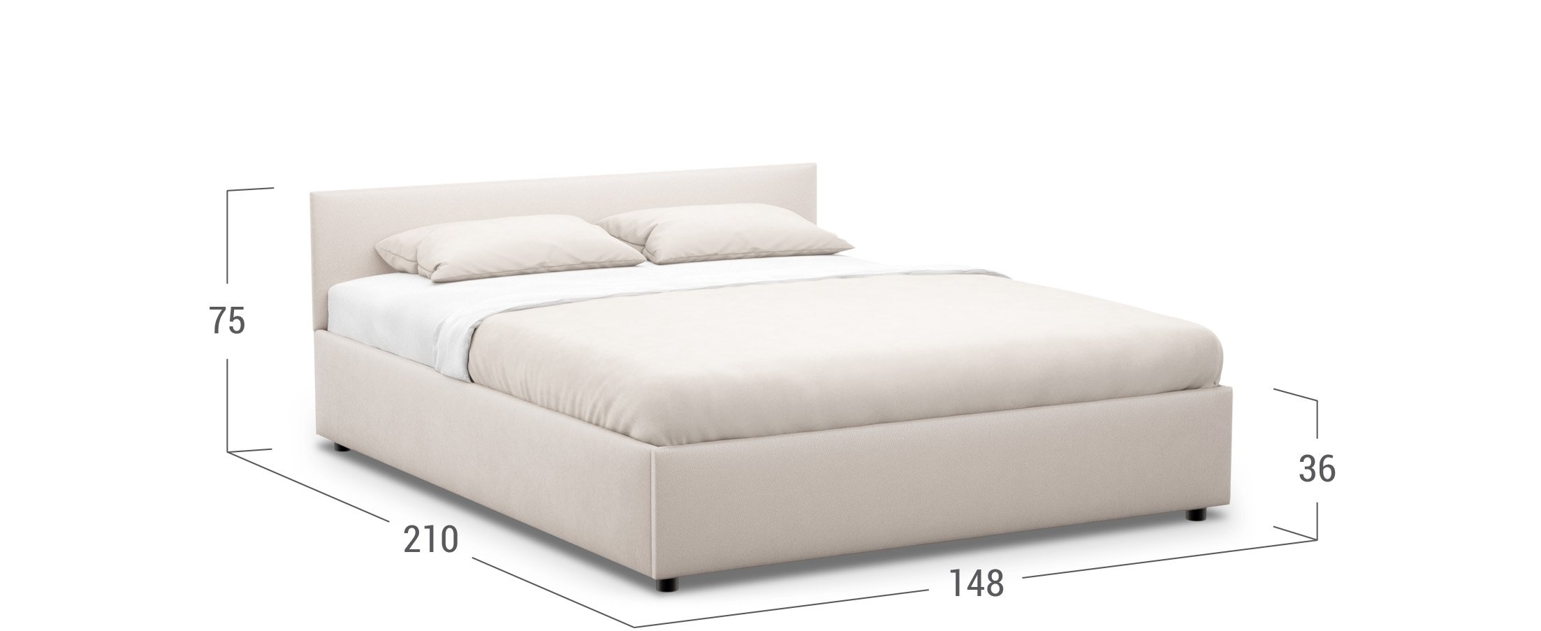 Кровать двуспальная Prima Classic New 140х200 Модель 1220
