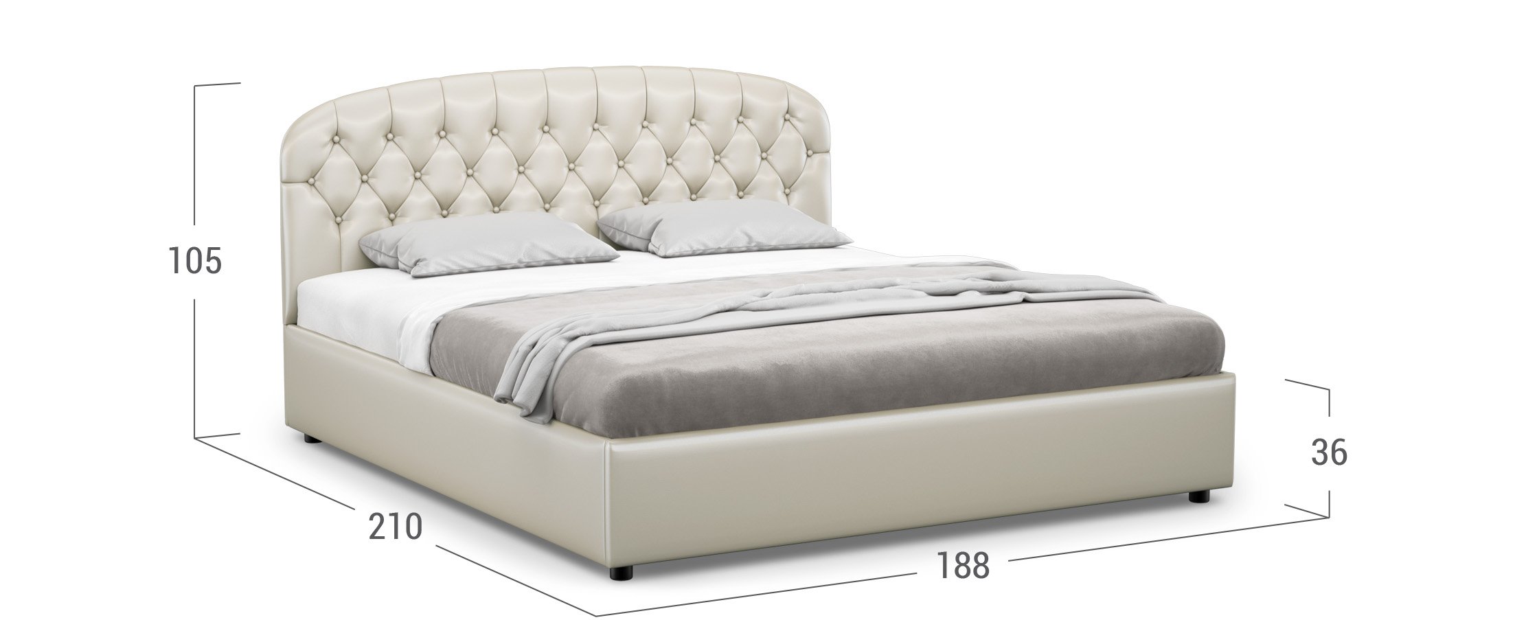 Кровать двуспальная Bianca New 180х200 Модель 1227