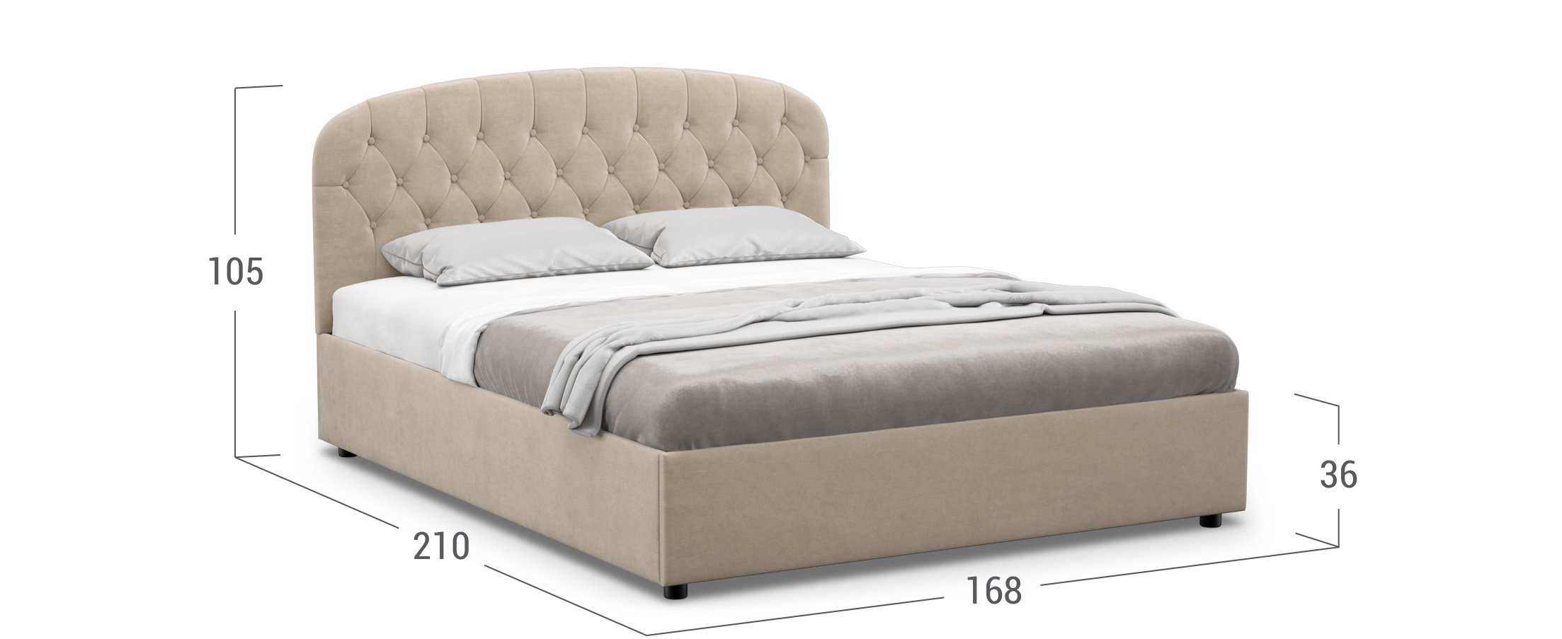 Кровать двуспальная Bianca New 160х200 Модель 1227