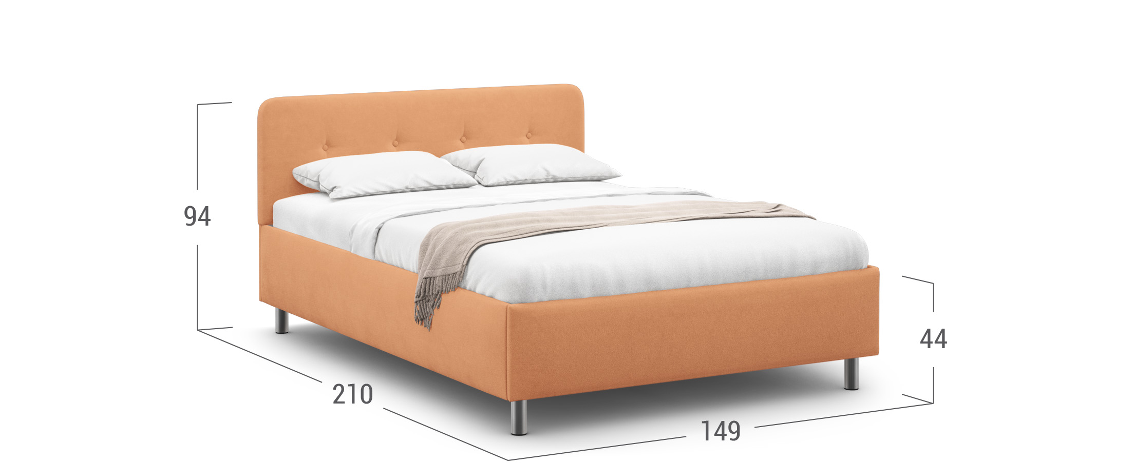 Кровать двуспальная Aiko New 140х200 Модель 1232