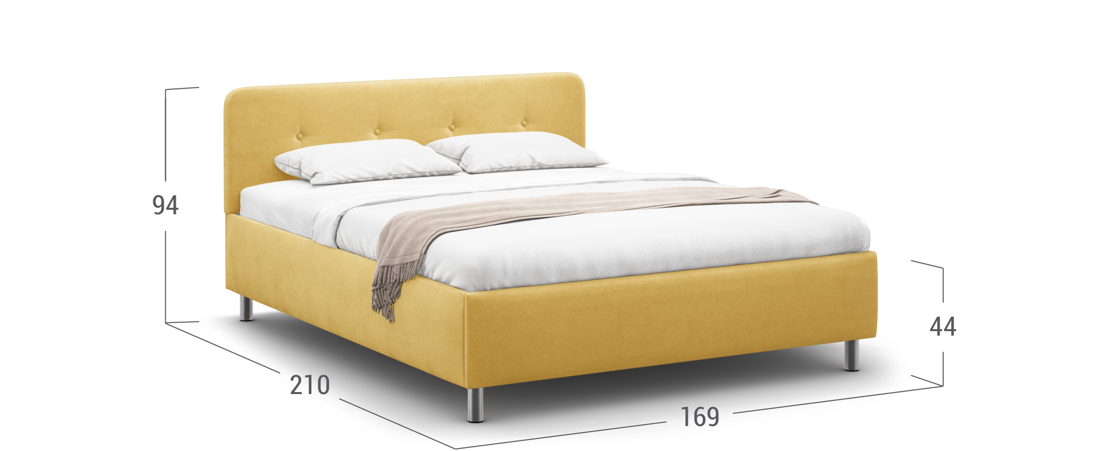 Кровать двуспальная Aiko New 160х200 Модель 1232