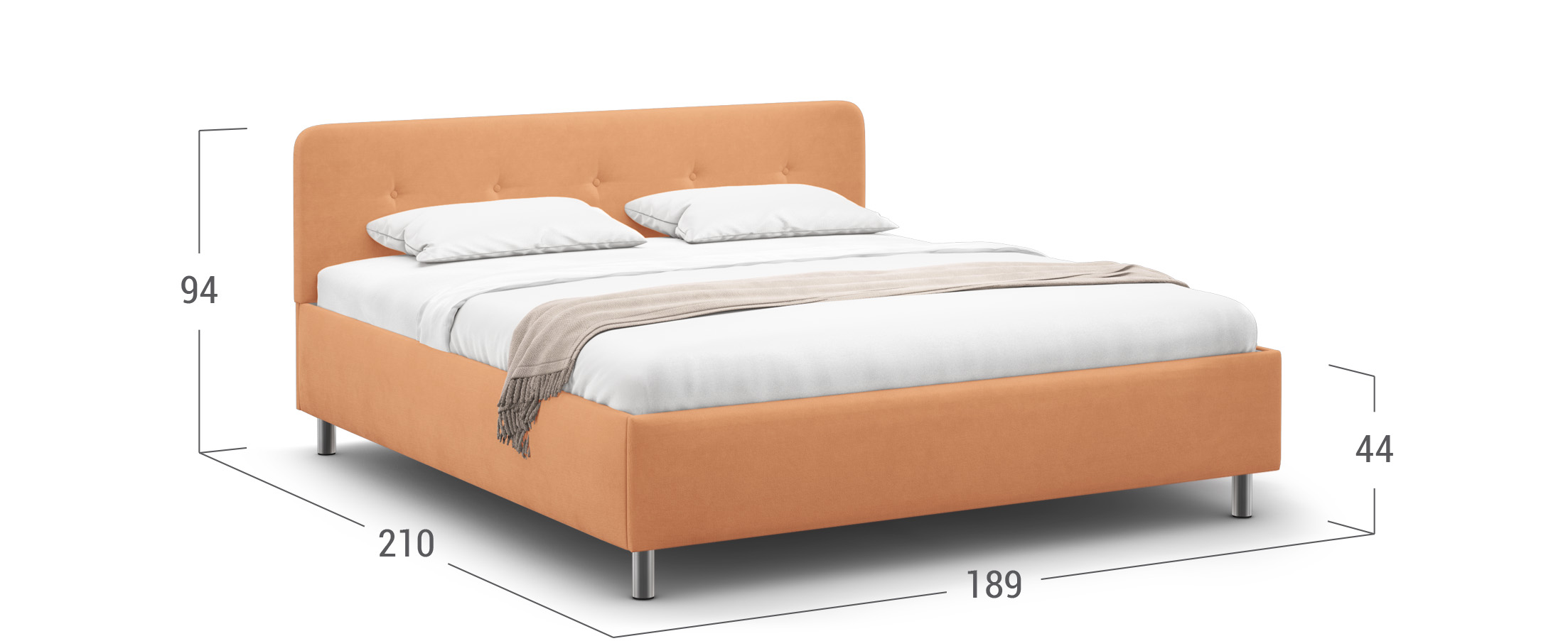 Кровать двуспальная Aiko New 180х200 Модель 1232