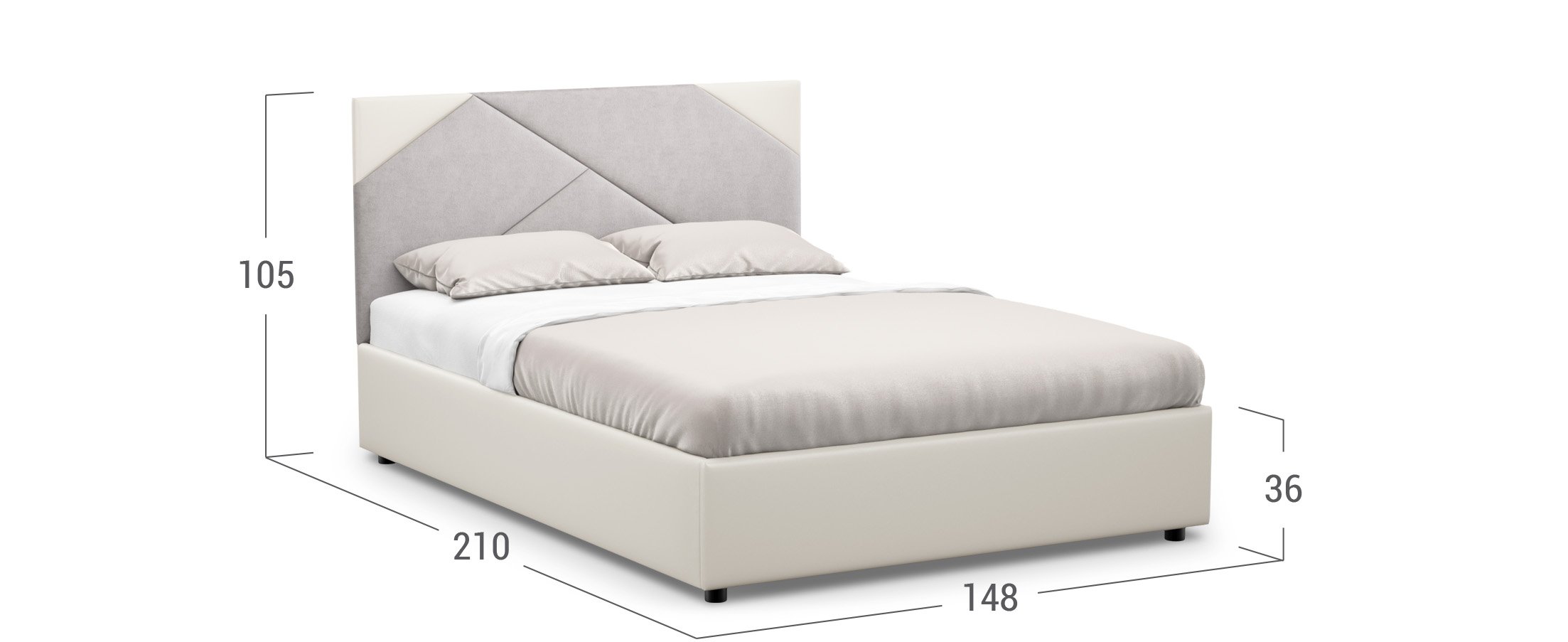 Кровать двуспальная Alba New 140х200 Модель 1226