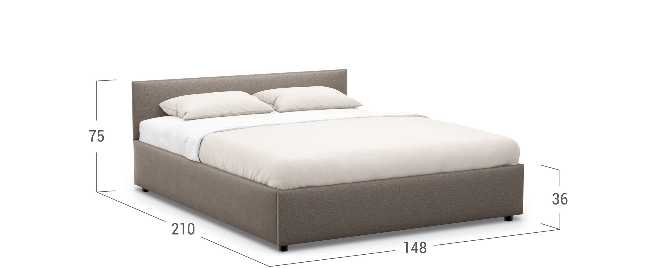 Кровать двуспальная Prima Classic New 140х200 Модель 1220