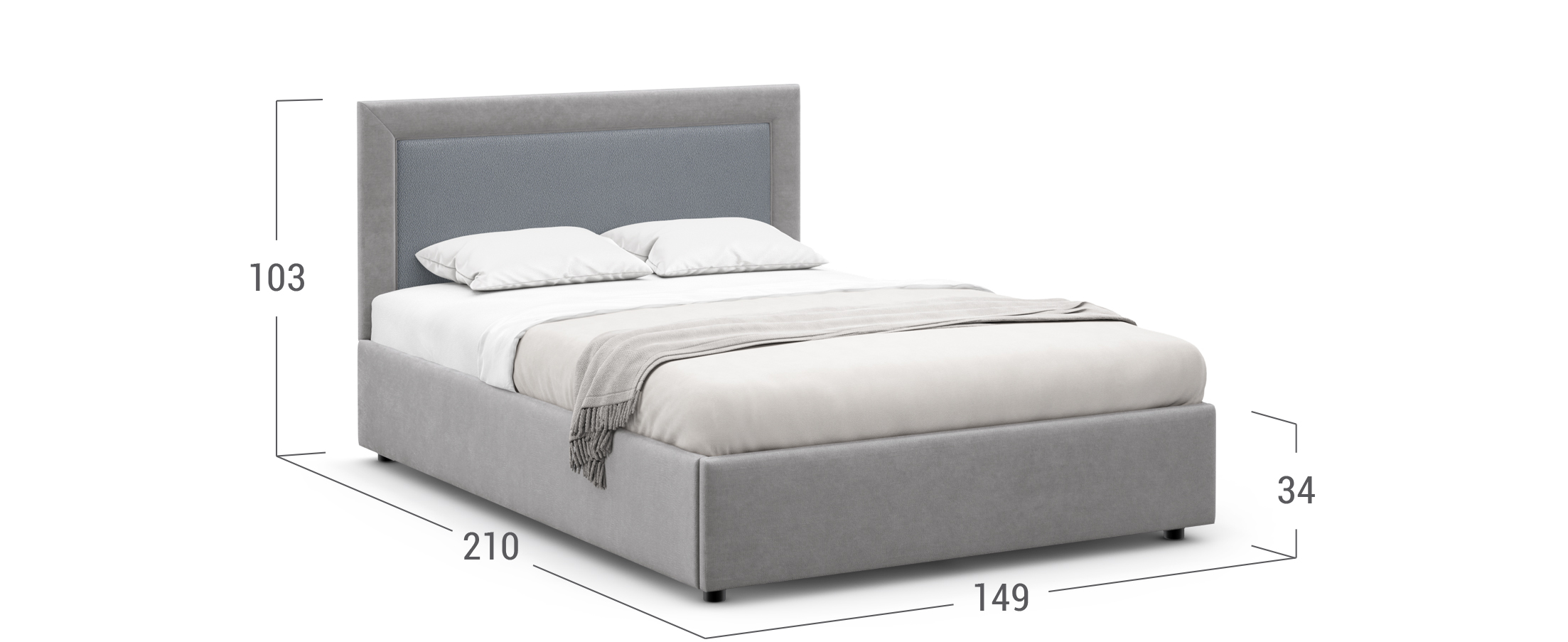 Кровать двуспальная Nikki New 140х200 Модель 1228
