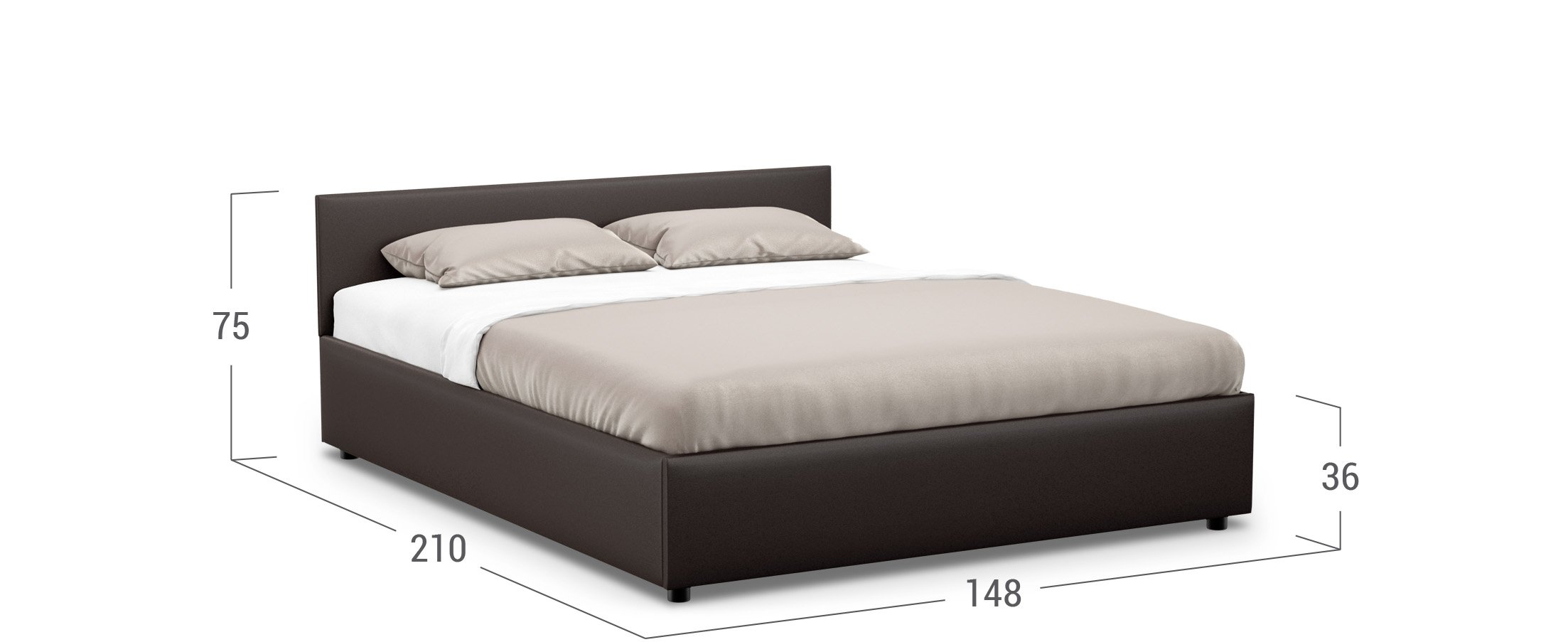 Кровать двуспальная Prima Classic New 140х200 Модель 1220