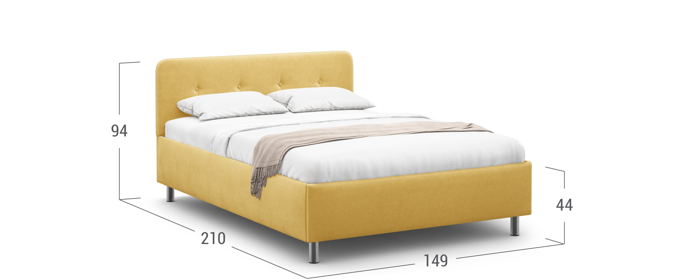 Кровать двуспальная Aiko New 140х200 Модель 1232