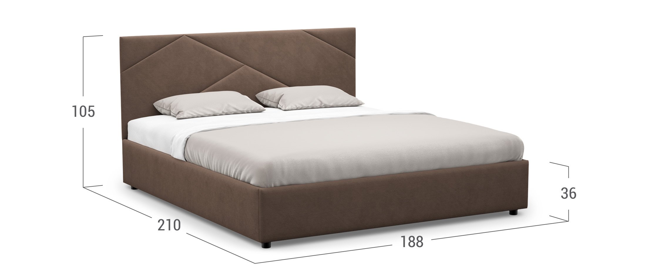 Кровать двуспальная Alba New 180х200 Модель 1226