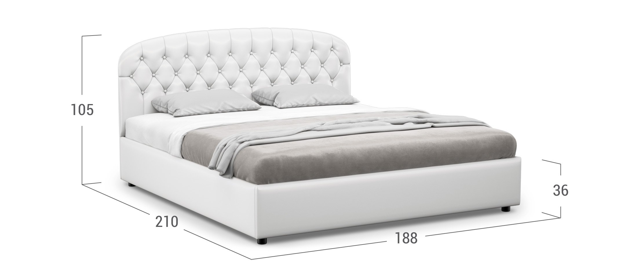 Кровать двуспальная Bianca New 180х200 Модель 1227