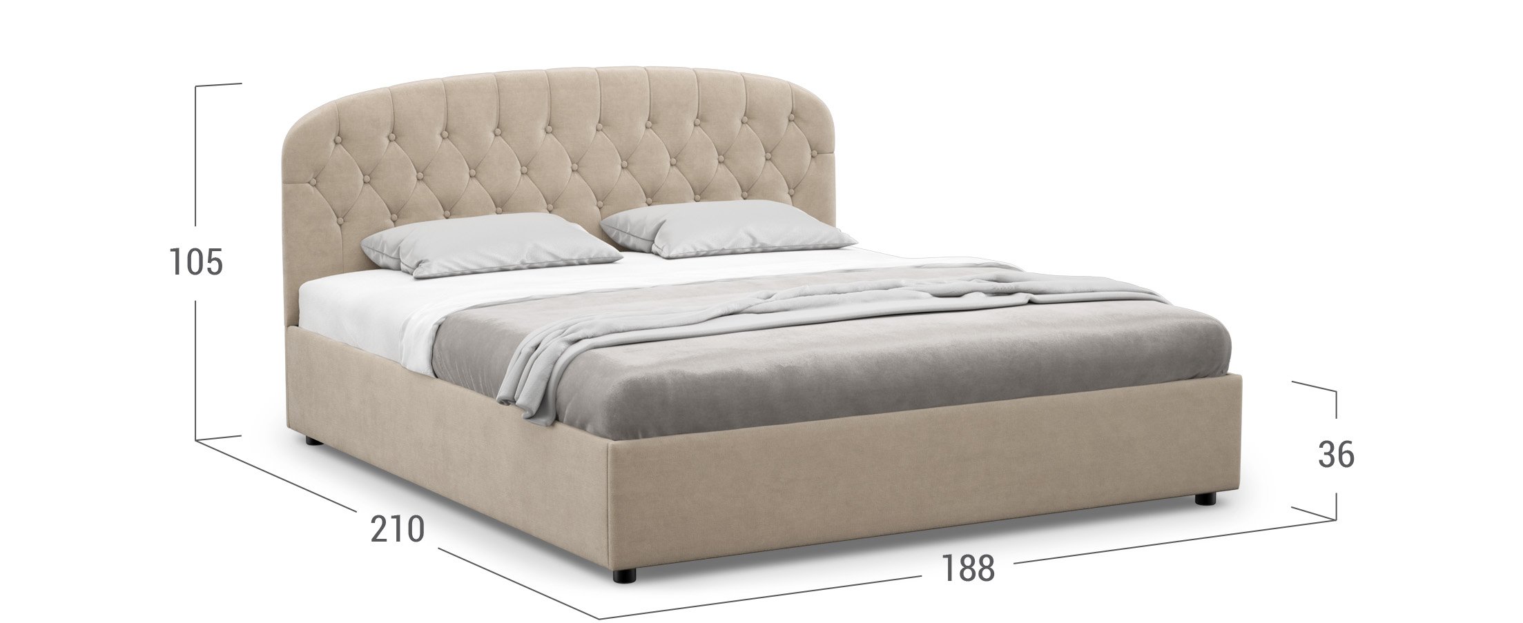 Кровать двуспальная Bianca New 180х200 Модель 1227