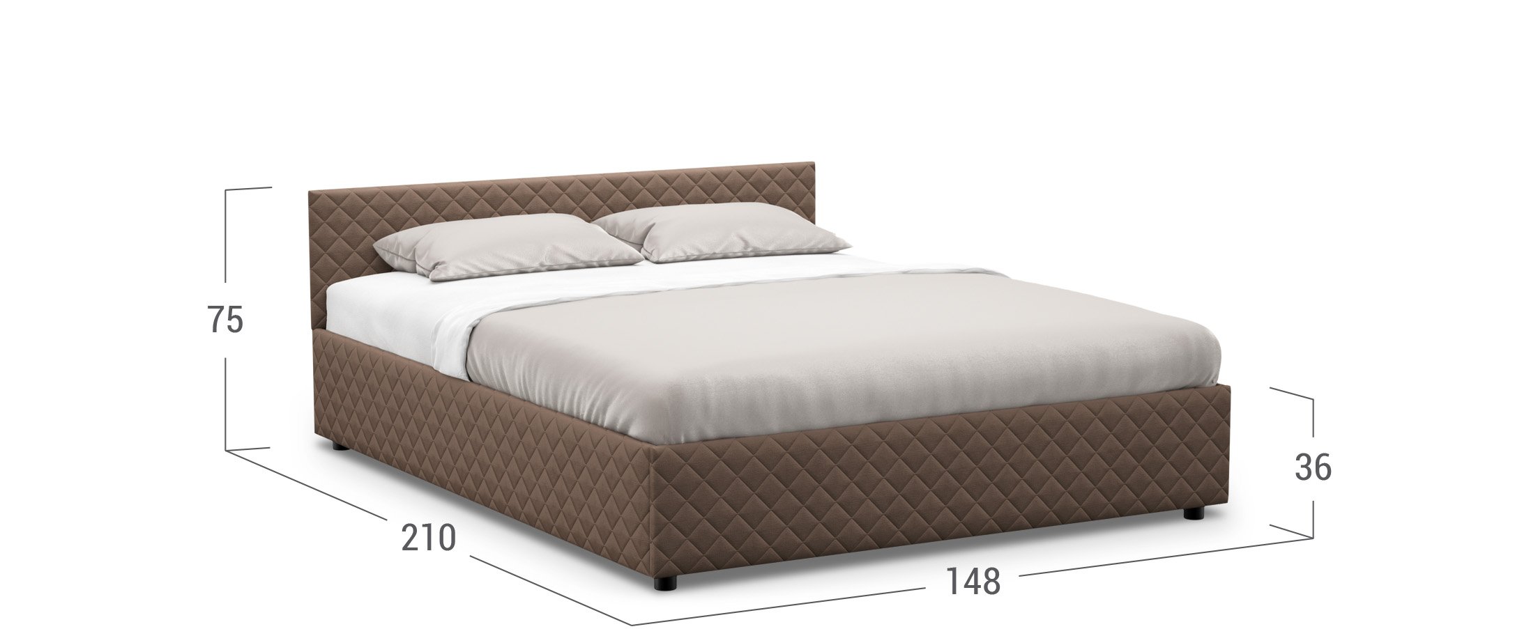 Кровать двуспальная Prima Style New 140х200 Модель 1221