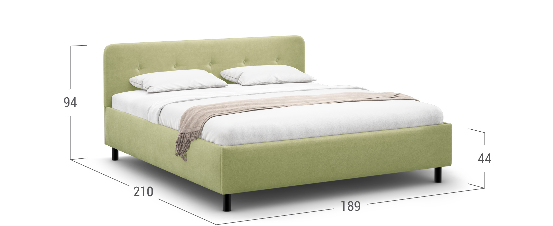 Кровать двуспальная Aiko New 180х200 Модель 1232