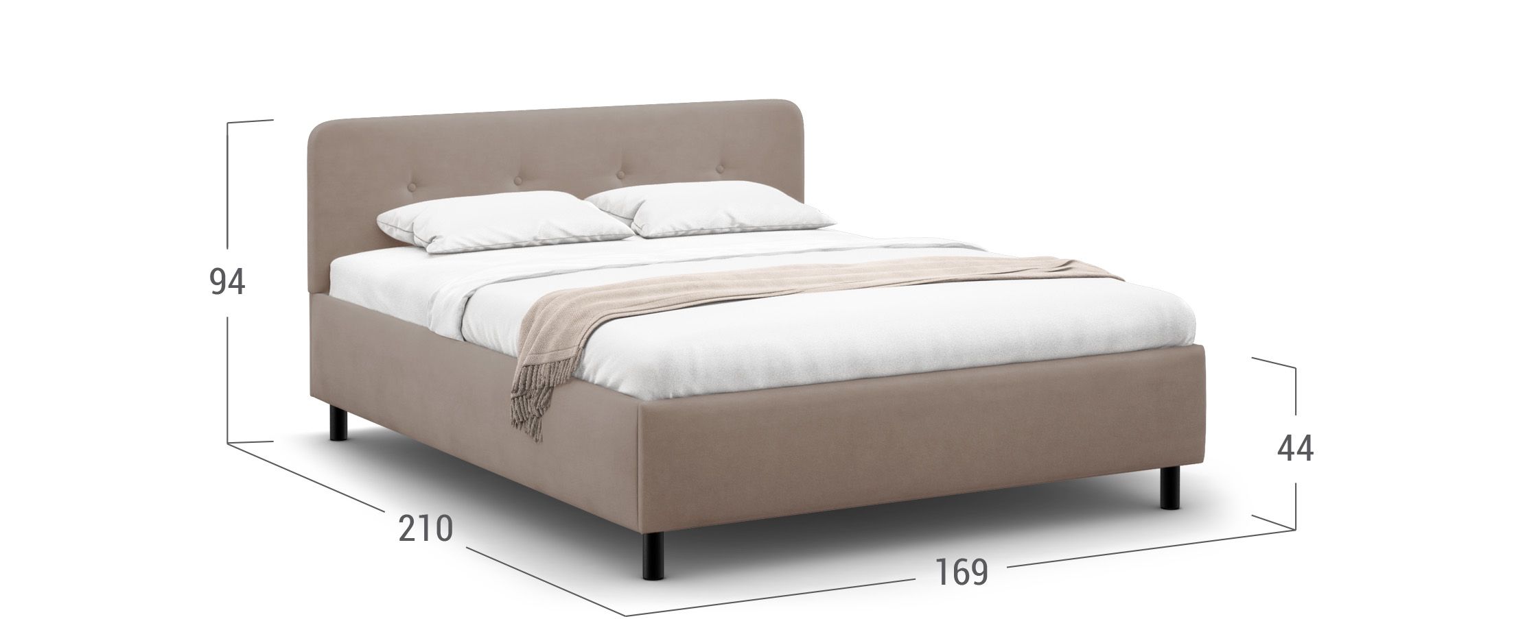 Кровать двуспальная Aiko New 160х200 Модель 1232