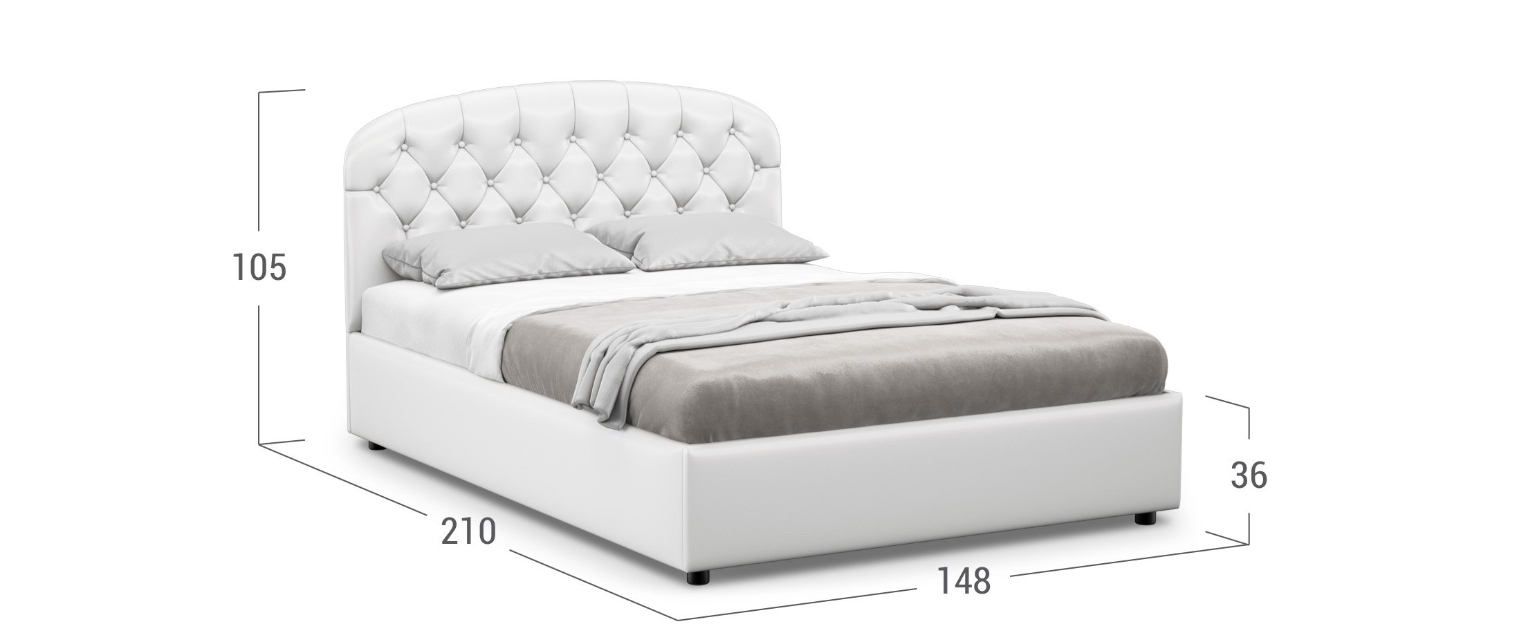Кровать двуспальная Bianca New 140х200 Модель 1227