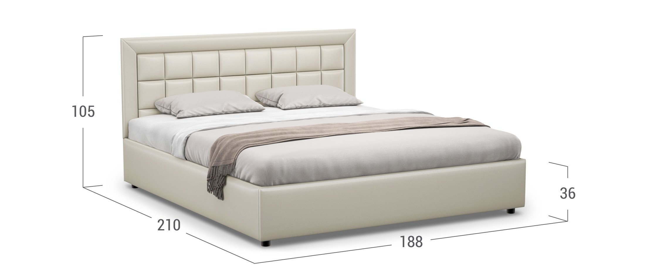 Кровать двуспальная Noemi New 180х200 Модель 1222