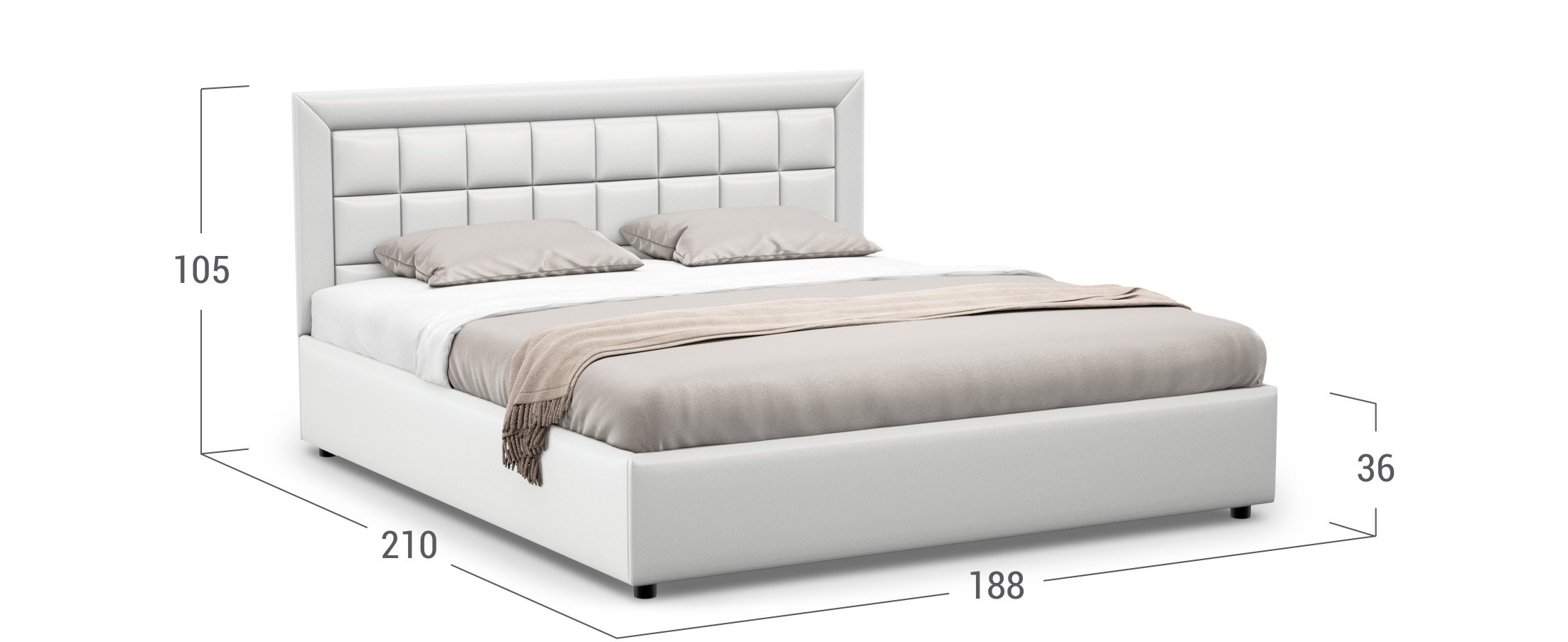 Кровать двуспальная Noemi New 180х200 Модель 1222