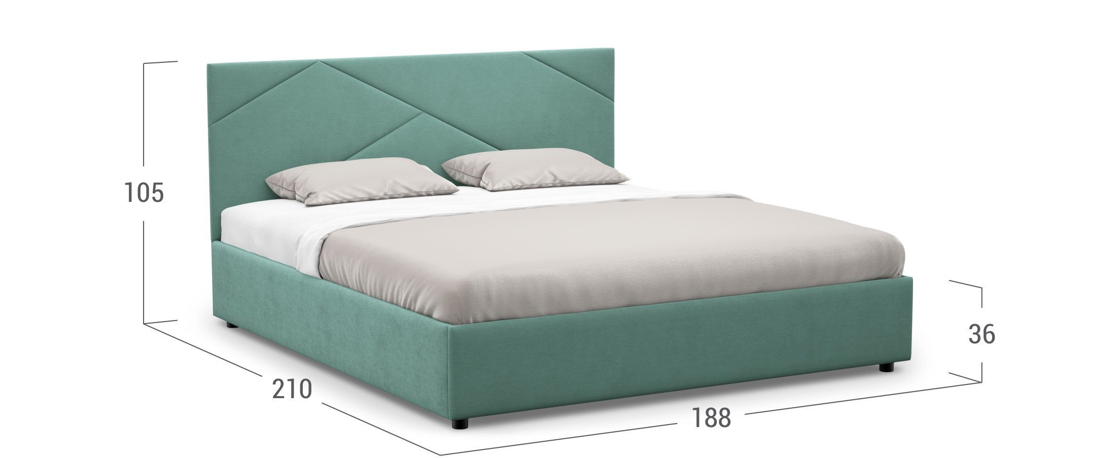 Кровать двуспальная Alba New 180х200 Модель 1226