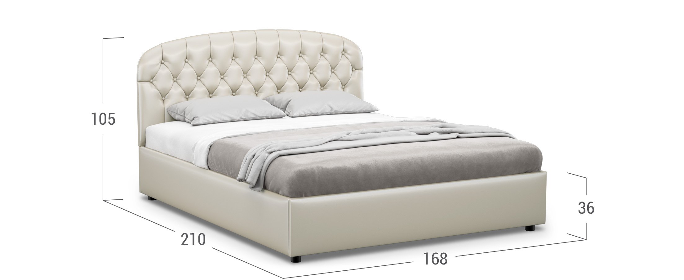 Кровать двуспальная Bianca New 160х200 Модель 1227