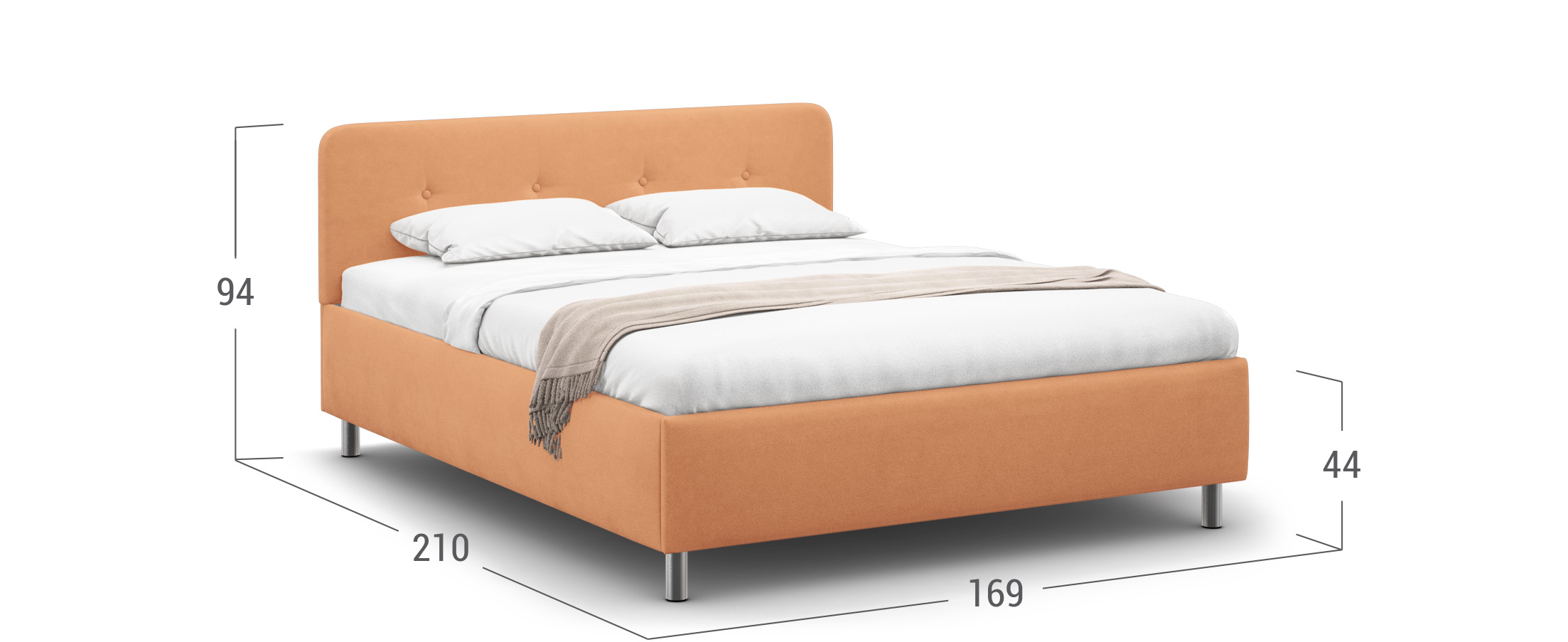 Кровать двуспальная Aiko New 160х200 Модель 1232